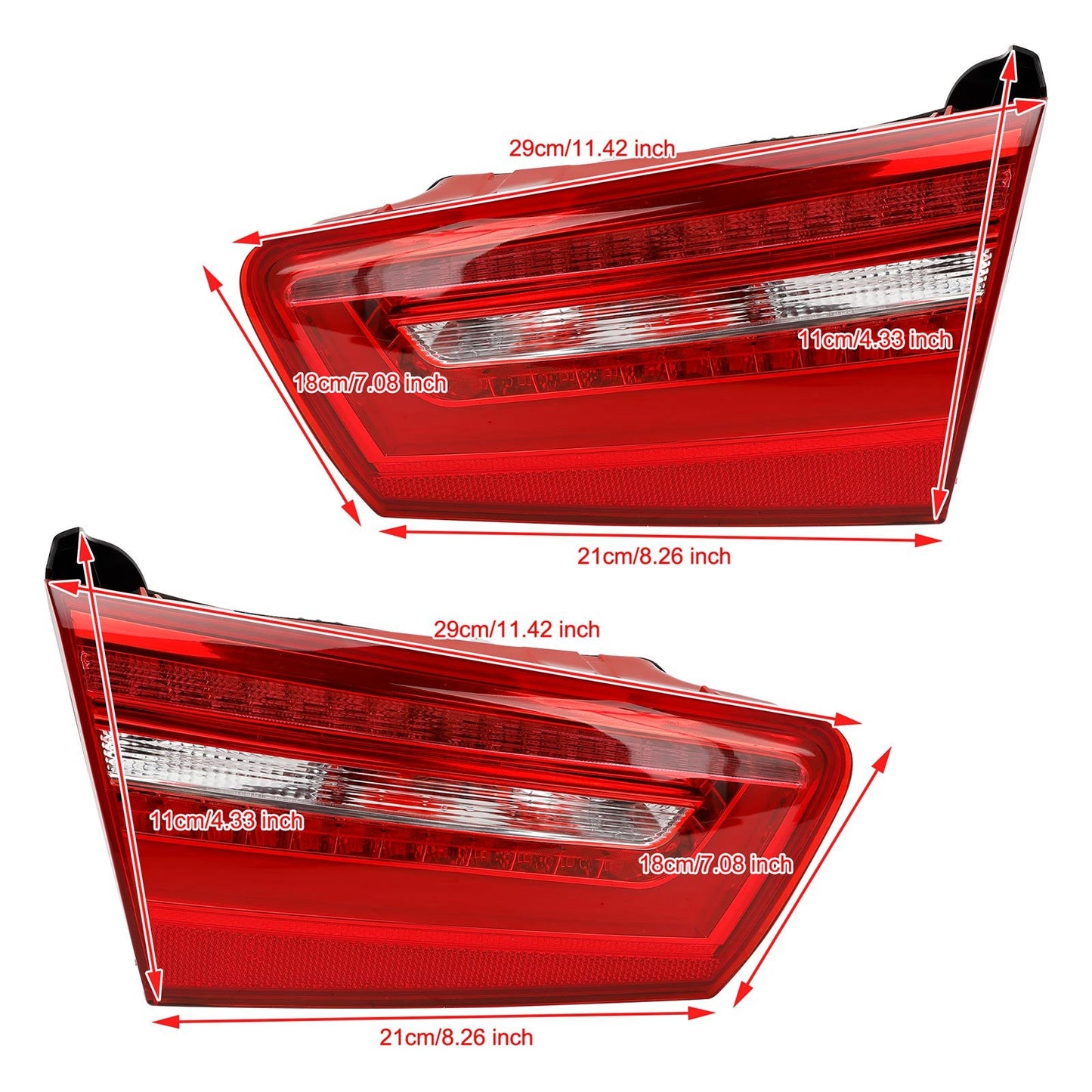 AUDI A6 2012-2015 Auto 4 pezzi Fanale posteriore interno esterno a LED