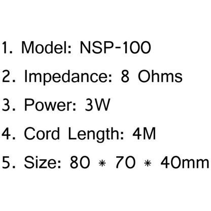 CB Size Nagoya Altoparlante Mini Radio Esterna NSP-100 Per Yaesu Kenwood Icom