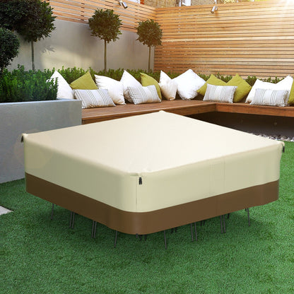 Copertura per mobili da giardino impermeabile quadrata 420D per tavolo e sedie da esterno
