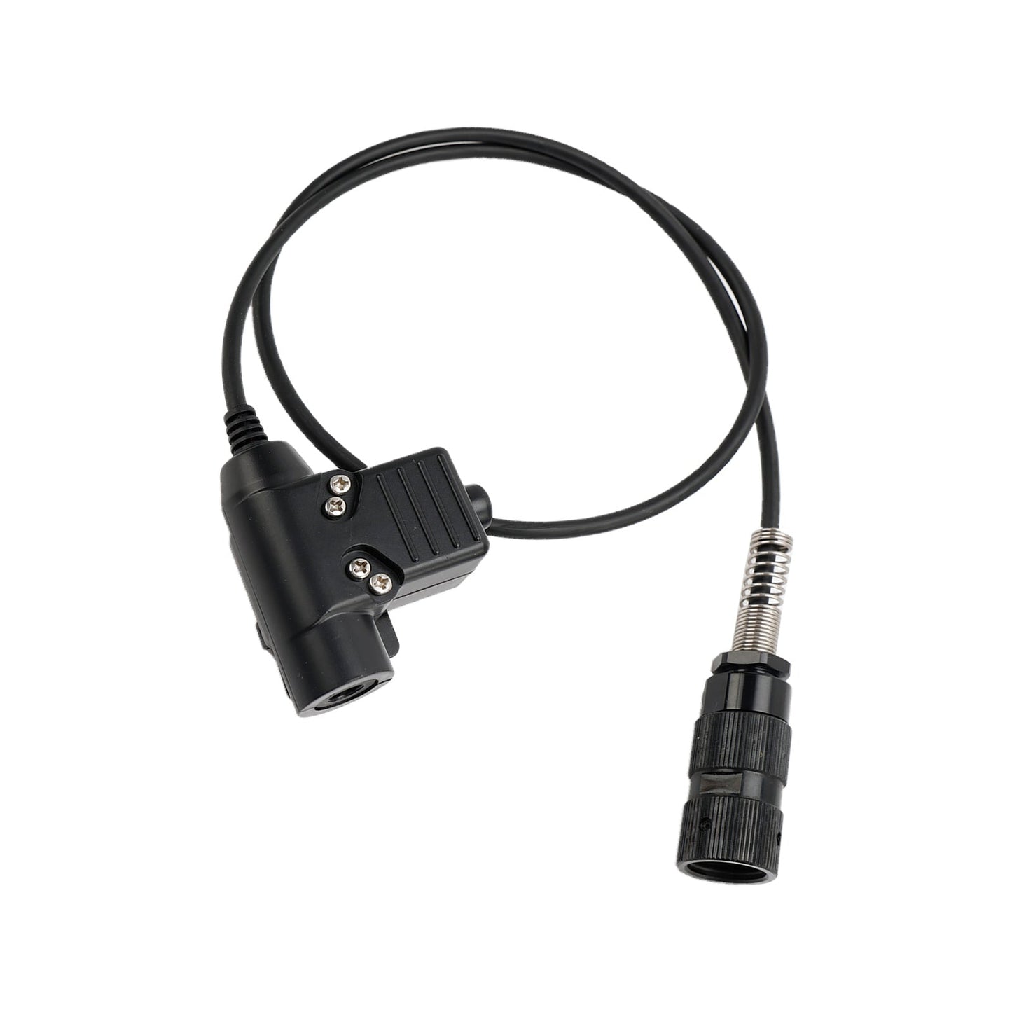 Cuffia con microfono tattico per gola con spina grande da 7,1 mm per radio PRC-152 PRC-148 U329