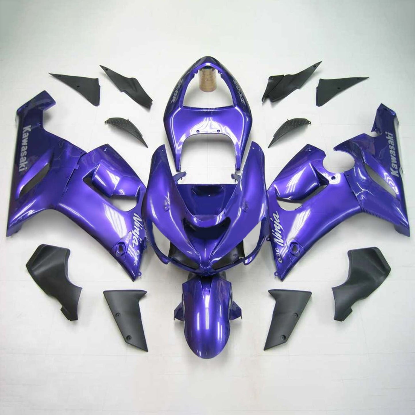 Amotopart Kawasaki 2005-2006 ZX6R 636 Kit di travestimento blu