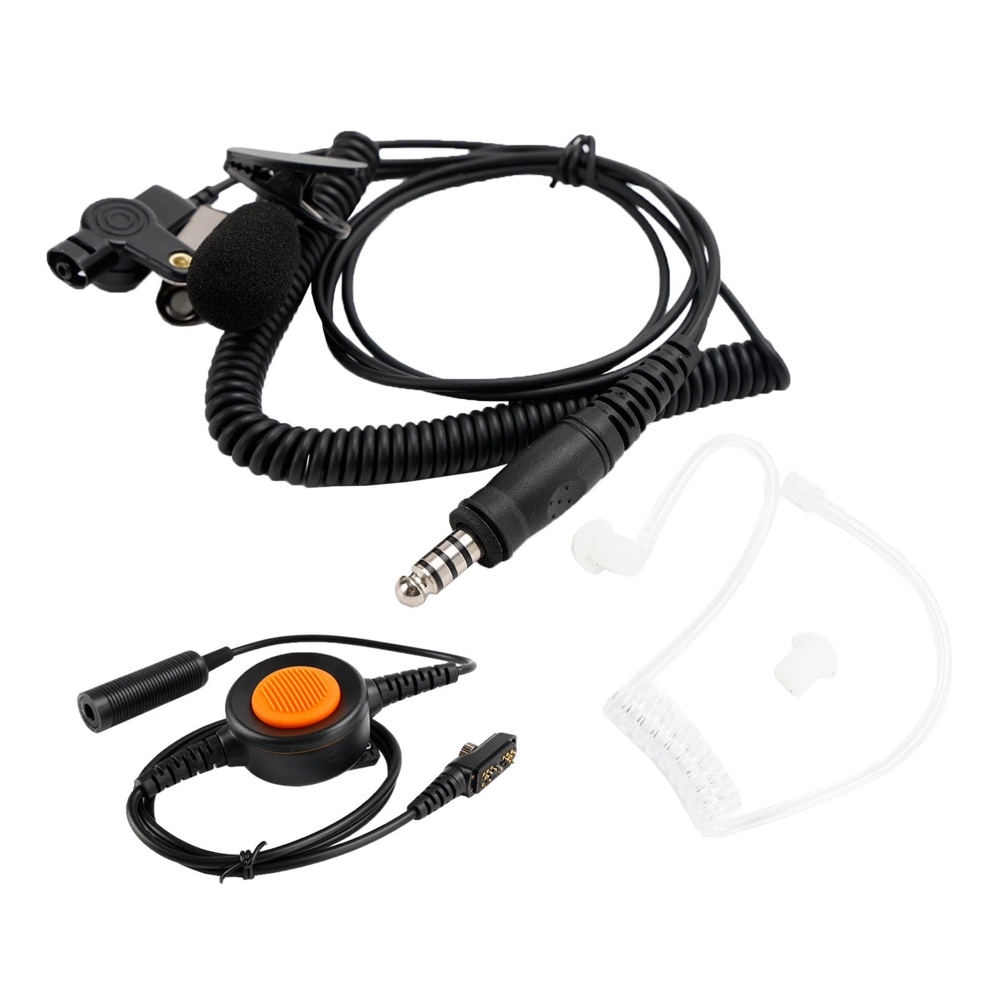 7.1-A3 Transparent Air Tube Headset w Mic per Hytera PD780/700/788/782 PT580H
