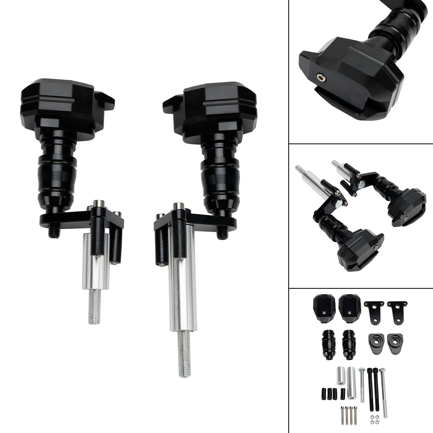 Kawasaki Ninja 400 Z400 2018-2023 Slider protezione bobina alluminio nero