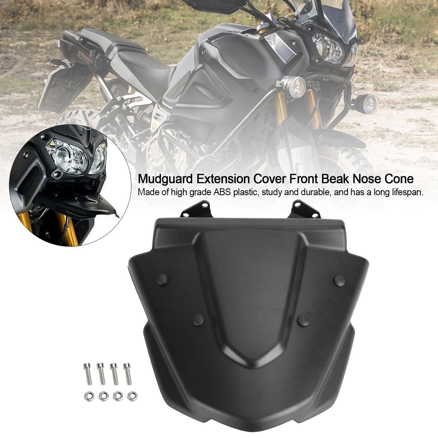 Parafango Prolunga Copertura Becco Anteriore Cono Naso per Yamaha XT1200Z 2014-2021