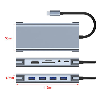 Uscita HD USB-C tipo C 11 in 1 HUB adattatore HD 4K USB 3.0 Dock multifunzione