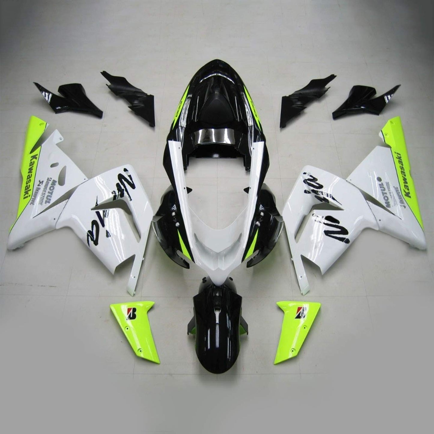 Amotopart Kawasaki 2004-2005 ZX10R KIT GIALLO BIANCO