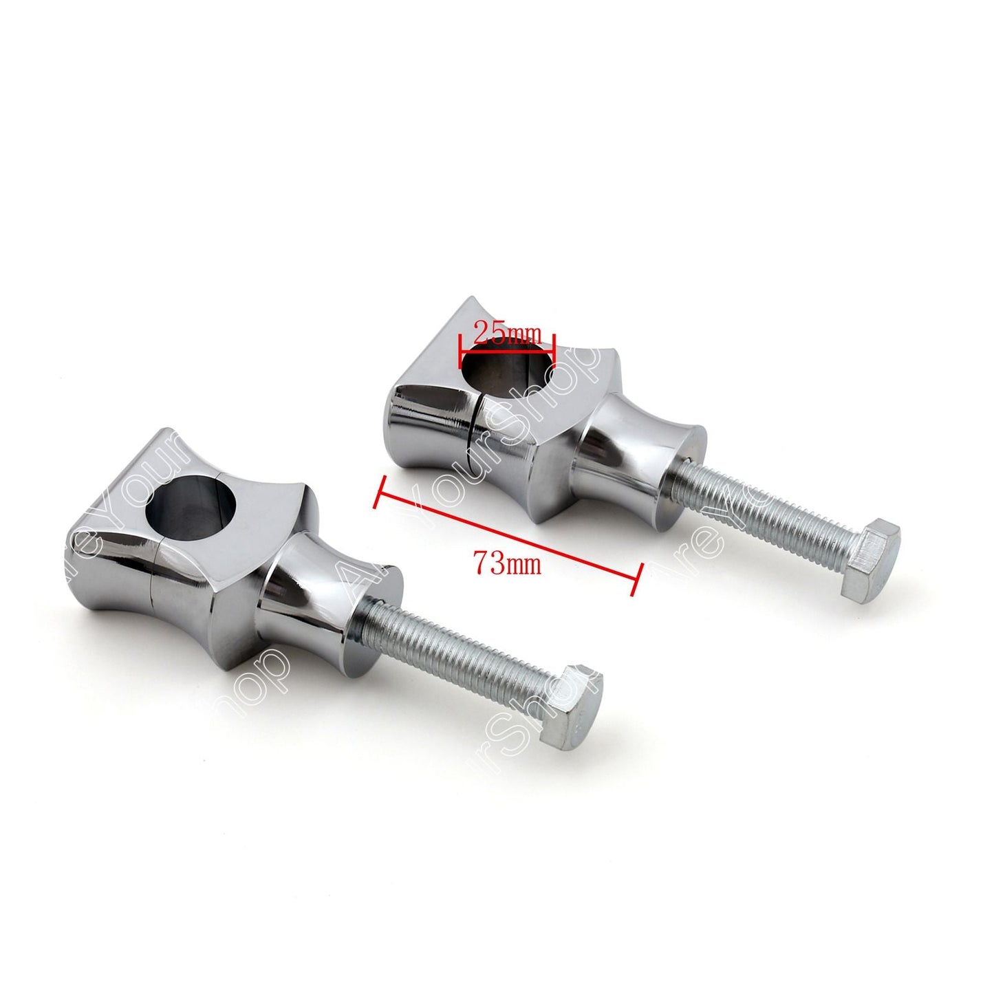 Morsetto Riser Manubrio Nero 1" 25mm Per  Dyna Sportster Touring Generico