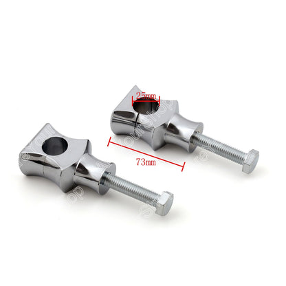Morsetto Riser Manubrio Nero 1" 25mm Per  Dyna Sportster Touring Generico