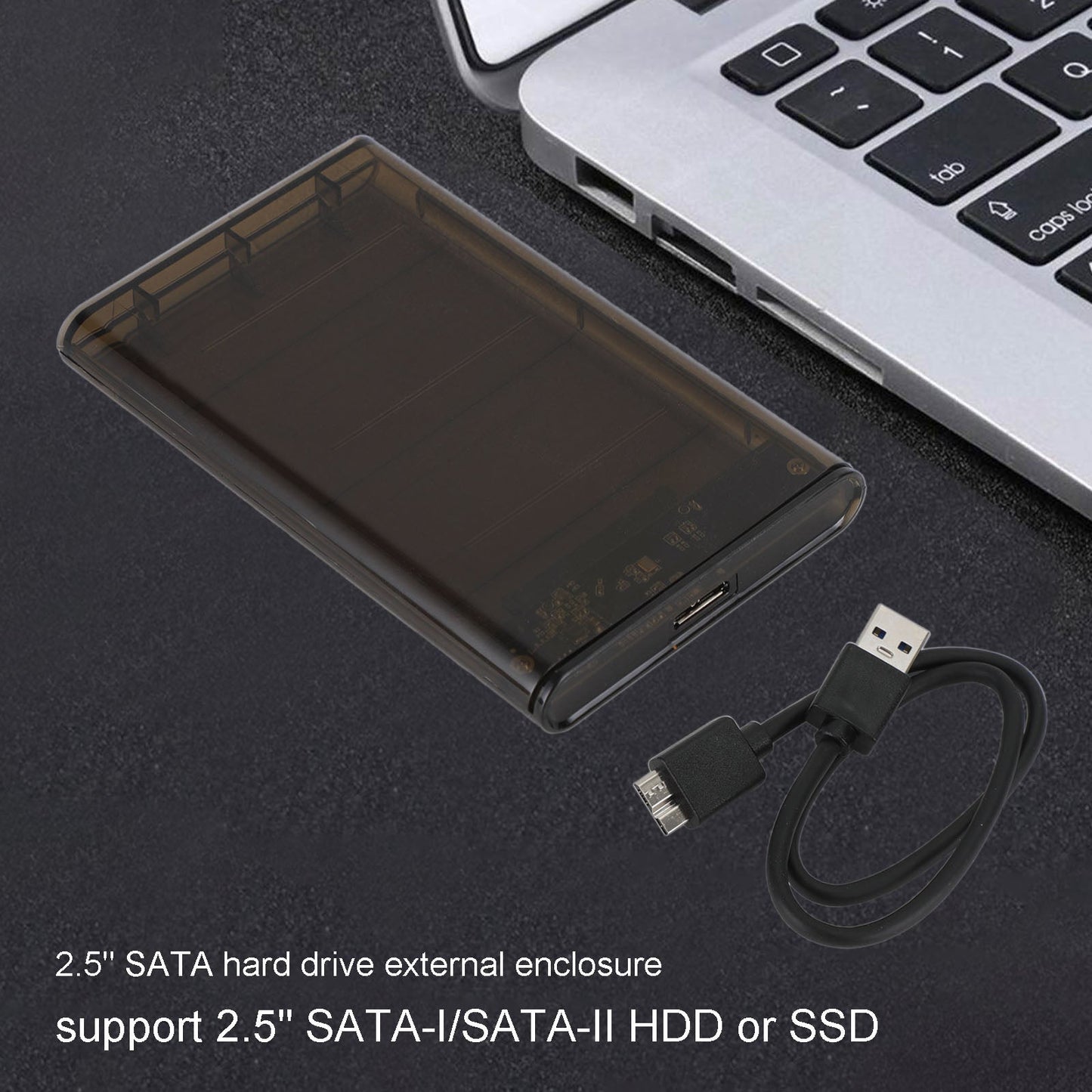 Custodia per HDD di tipo C Custodia per disco rigido SSD da 2,5 pollici SATA III a USB 3.1 3.0