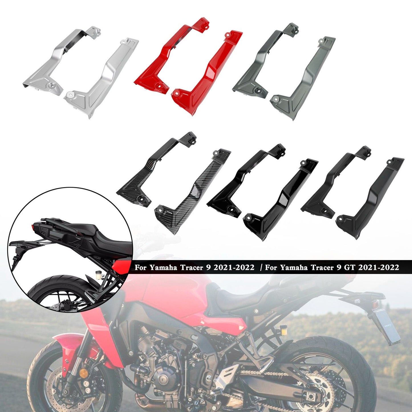 2021-2022 Yamaha Tracer 9 GT Coperchi carenatura laterale sedile posteriore posteriore