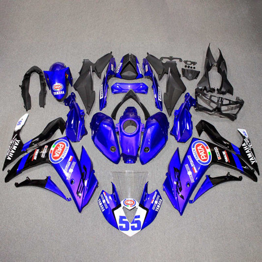 Amotopart Sales Ski Yamaha 2014-2018 YZF R3 e 2015-2017 YZF R25 Blue Fearing Kit