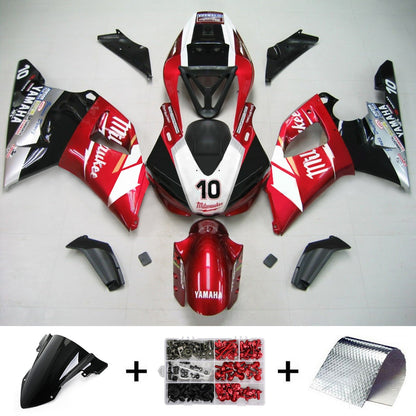 Amotopart Yamaha 1998-1999 YZF 1000 R1 Red Black Fearing Kit