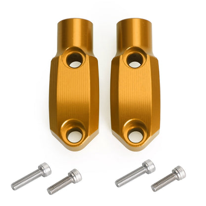 Alluminio CNC 7/8" 22mm Morsetto pompa freno anteriore 10mm Adattatore per montaggio specchio Generico