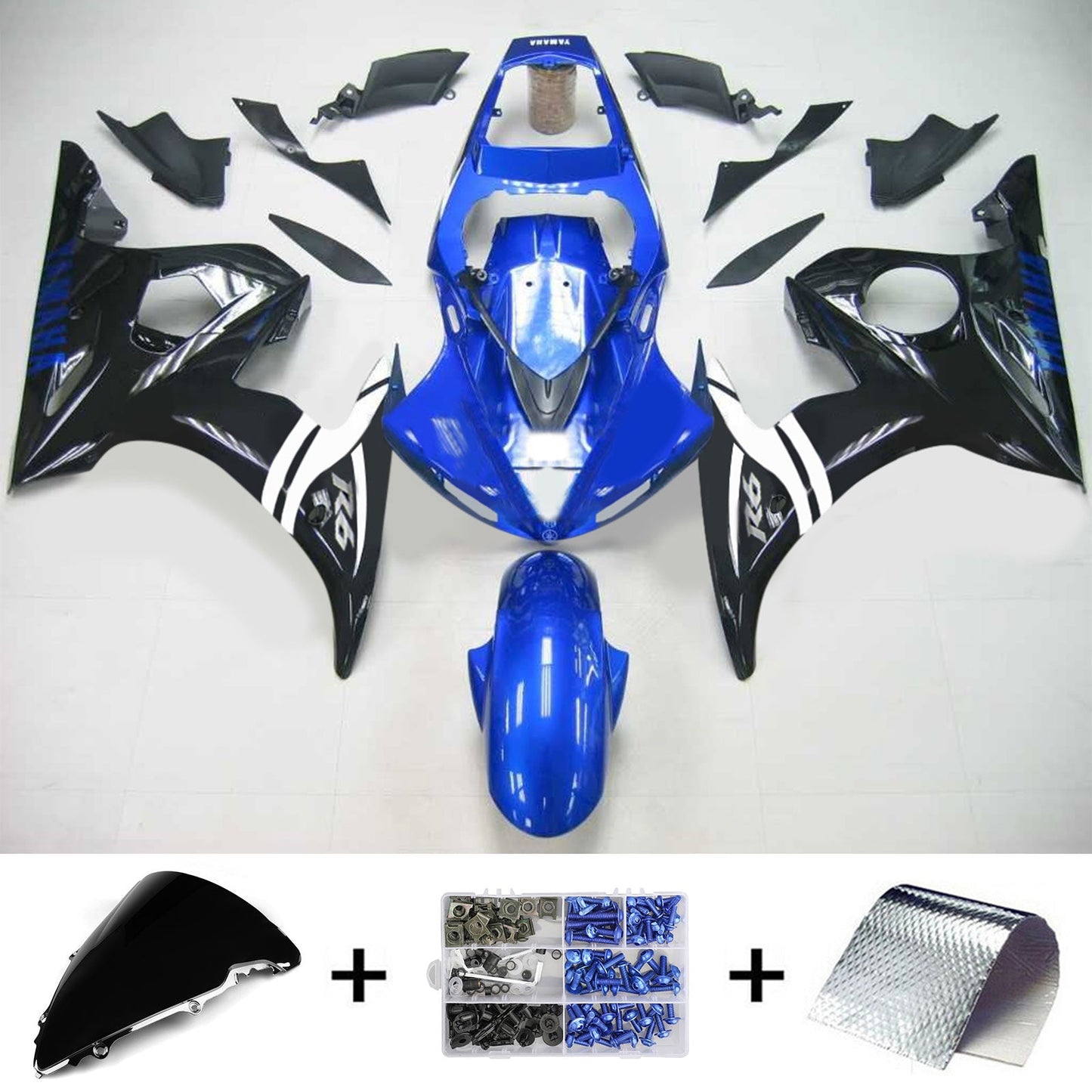 Kit di vendita iniezione Body Plastic Abs Fit per Yamaha 2003-2004 YZF 600 R6 e 2006-2009 YZF R6S #113