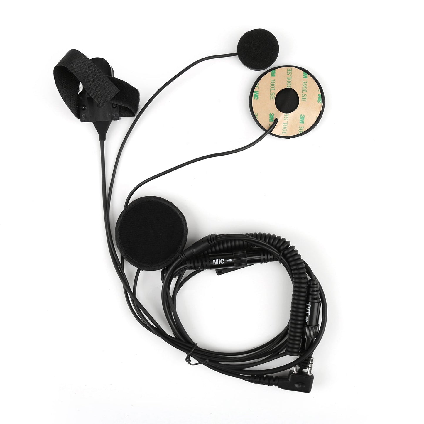 1x Casco Tactical Motorcycle Race Headset PTT per radio bidirezionale Kenwood Baofeng