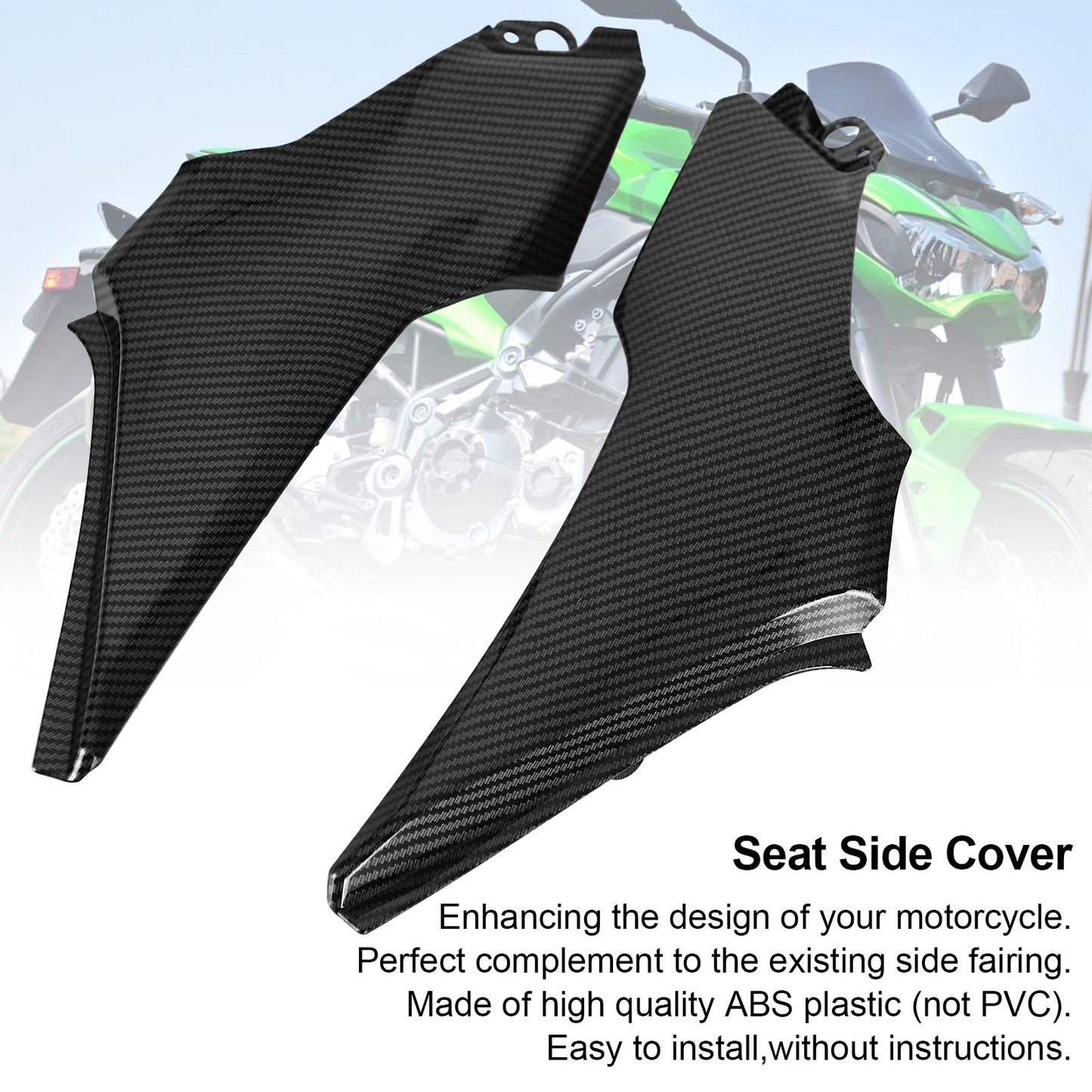 Coprisedile laterale Panca in pelle verniciata Carenatura Carenatura Per Kawasaki Z900 2017-2019 Generico