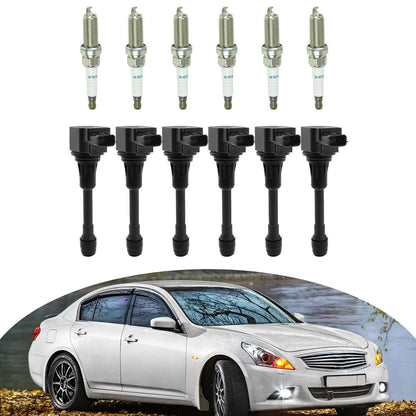 Infiniti G25 Nissan Maxima 3.5 V6 09-19 6 Bobina accensione+6 Candela UF550 Fedex Express