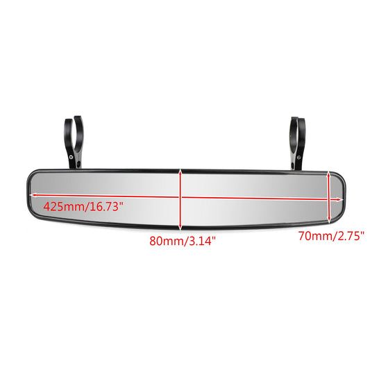 1.75 "2" UTV Center View Specchio 17" Per Yamaha YXZ1000 Wolverine X2 X4 2015+ Generico
