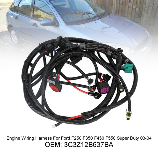 2003-2004 Ford F250 F350 F450 F550 Super Duty Cablaggio Motore 3C3Z12B637BA Generico