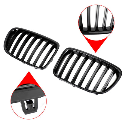 BMW X1 E84 2009-2014 SUV Nero Lucido Front Hood Reni Griglia Griglia