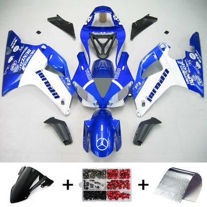 Amotopart 2000-2001 Yamaha YZF 1000 R1 Kit di carenatura blu e bianca