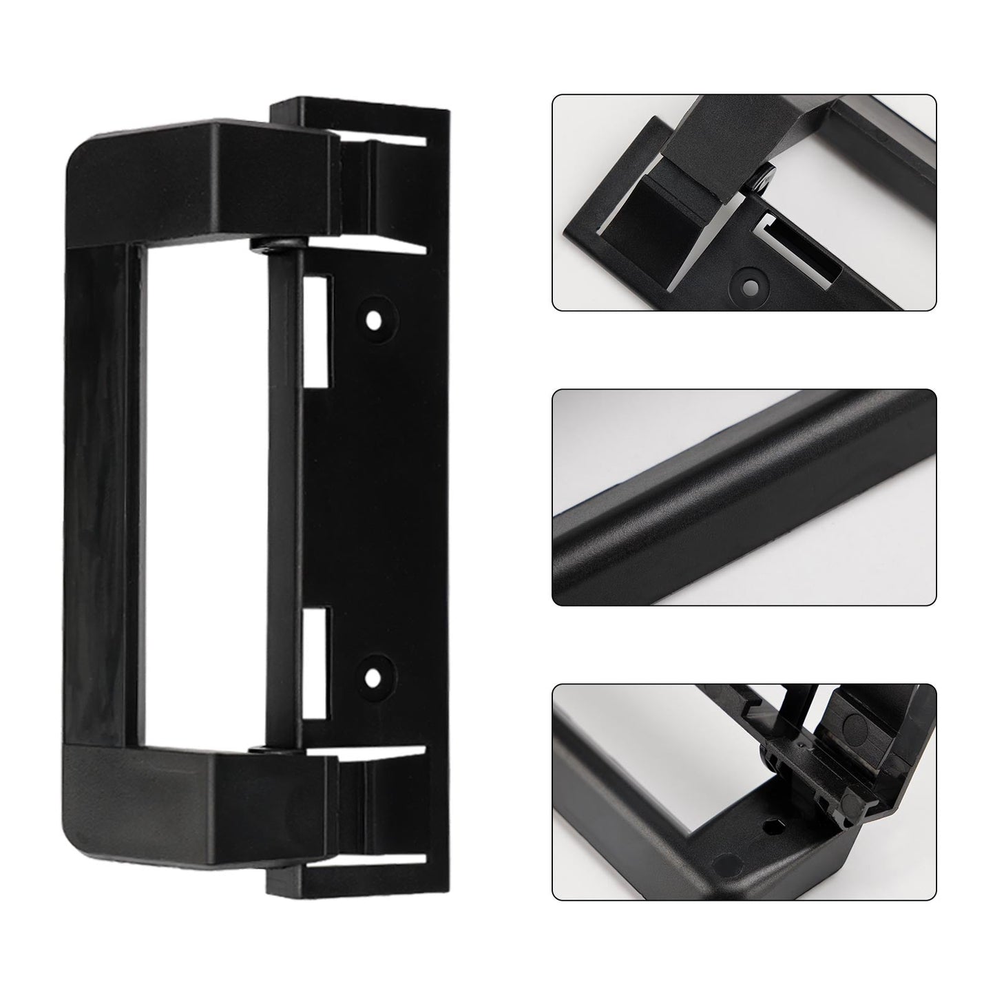 2 × Maniglia per porta del frigorifero per camper, impugnatura nera, hardware per Dometic 3316882900