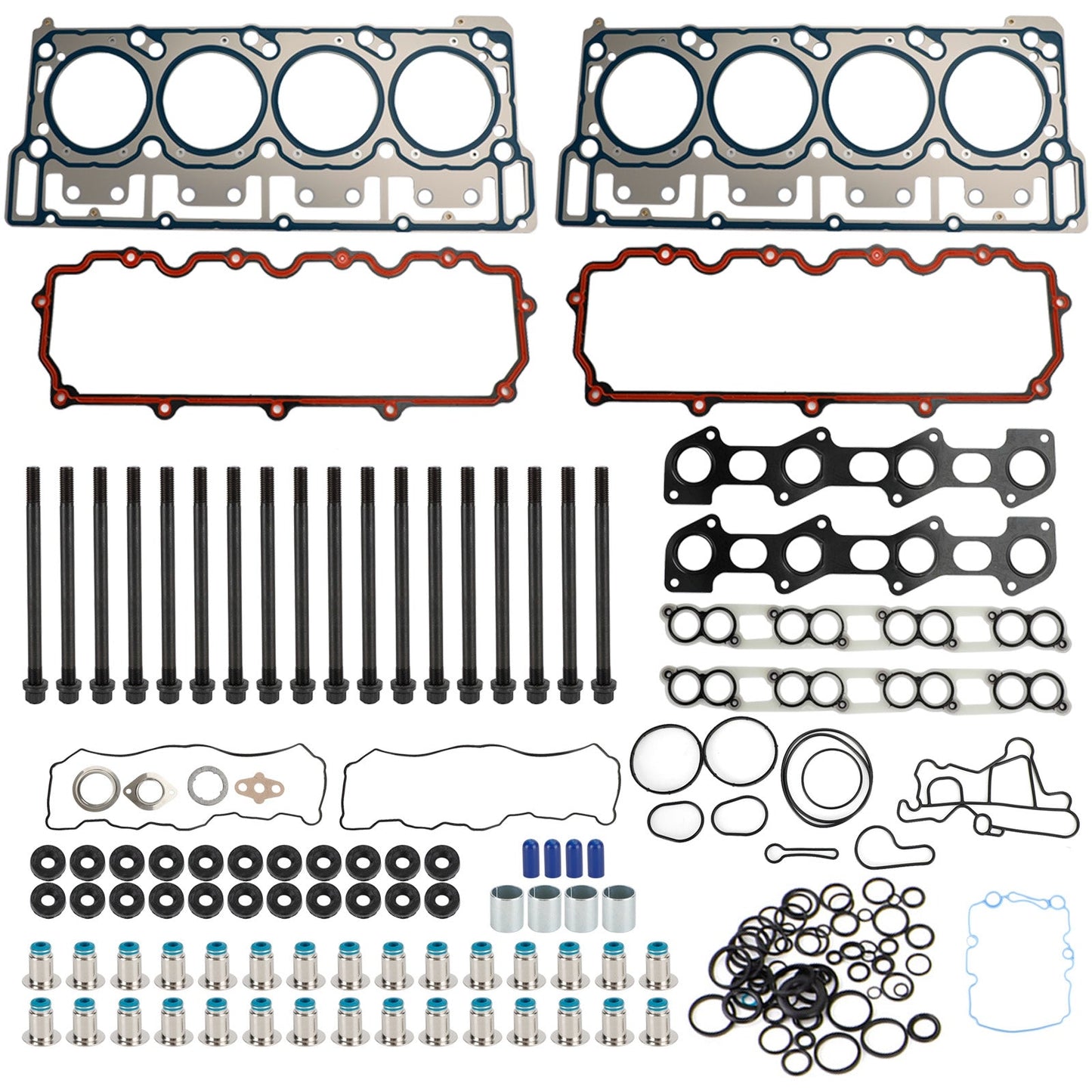 2004-2005 Ford E-350 Club Wagon 6.0L V8 Diesel 18mm Kit prigionieri testa cilindro e guarnizione testa 2504202