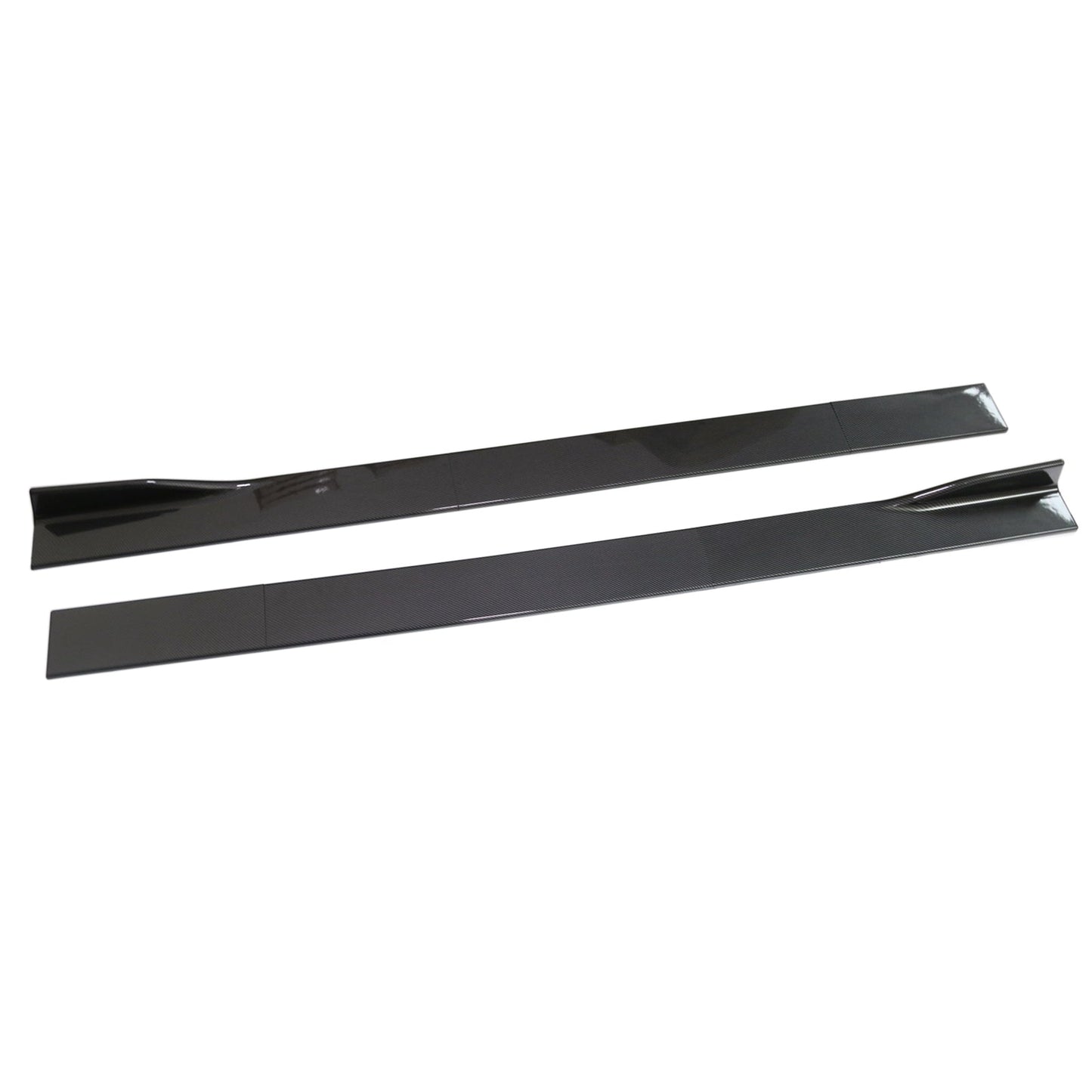86.6" Universal Side Skirt Extensions Rocker Panel Splitter Lip Look in fibra di carbonio Generico