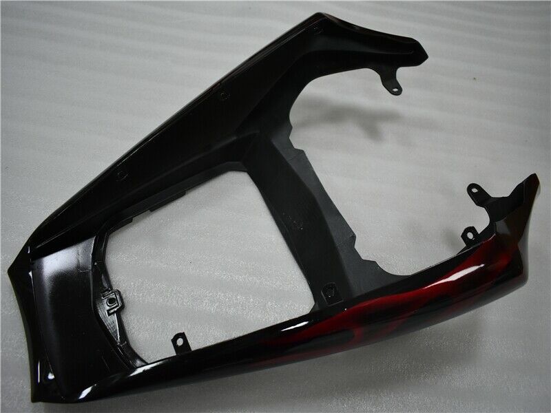 Amotopart 2003-2004 Yamaha YZF R6 Cladding Black & Red Flame Kit