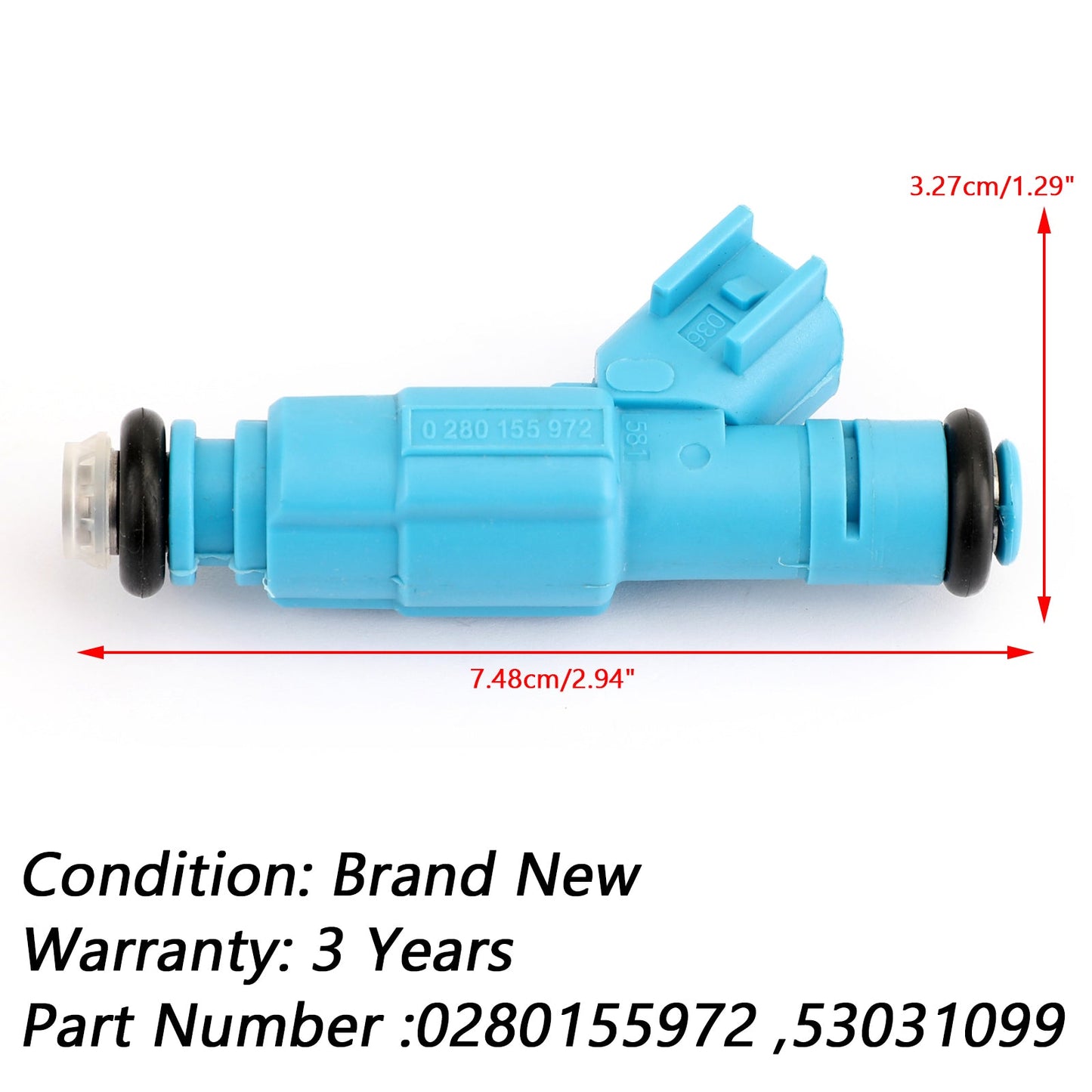 1PCS 0280155972 iniettori di carburante Per 2002-2003 Liberty 3.7L V6 53031099 Generico