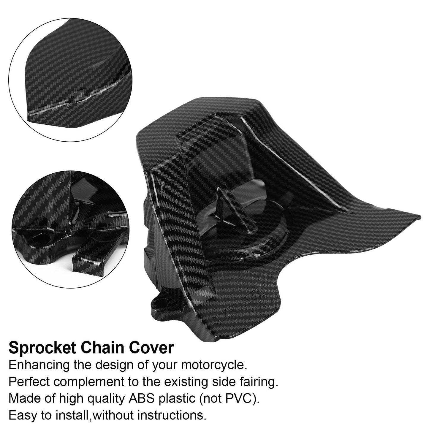 Protezione coperchio catena pignone in carbonio per Honda CBR650R CB650R 2019-2021 Generico