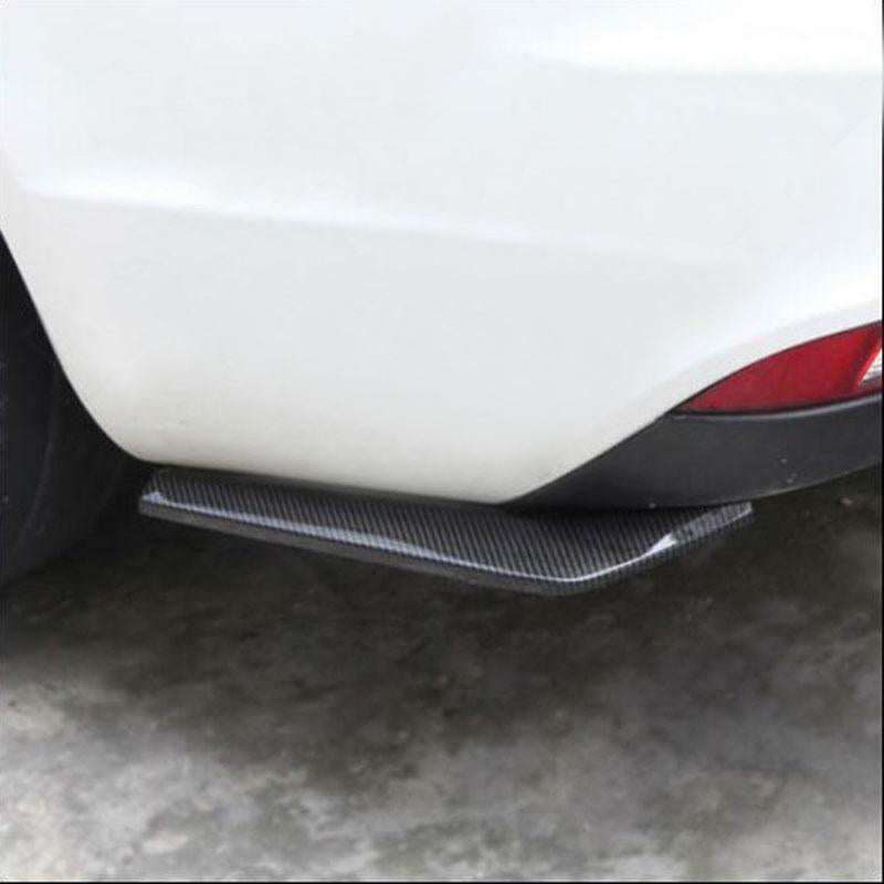 2PCS Car Rear Bumper Fin Canard Splitter Diffusore Valence Spoiler Lip Carbon Fiber Look Generico
