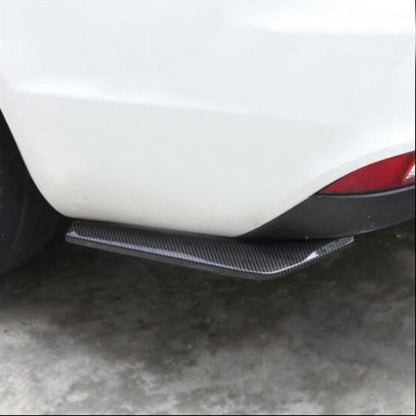 2PCS Car Rear Bumper Fin Canard Splitter Diffusore Valence Spoiler Lip Carbon Fiber Look Generico
