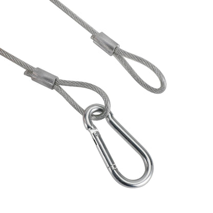 1/5/10Pcs 26.4"Cavo di sicurezza di sicurezza in filo di acciaio per luce da palcoscenico con morsetto Par Light