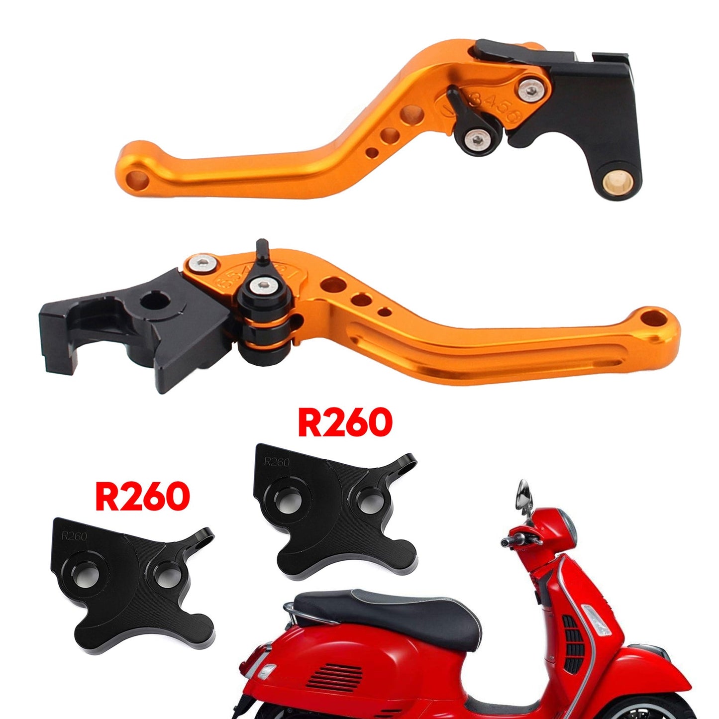 Leva freno frizione corta per moto VESPA GTS 300 Super