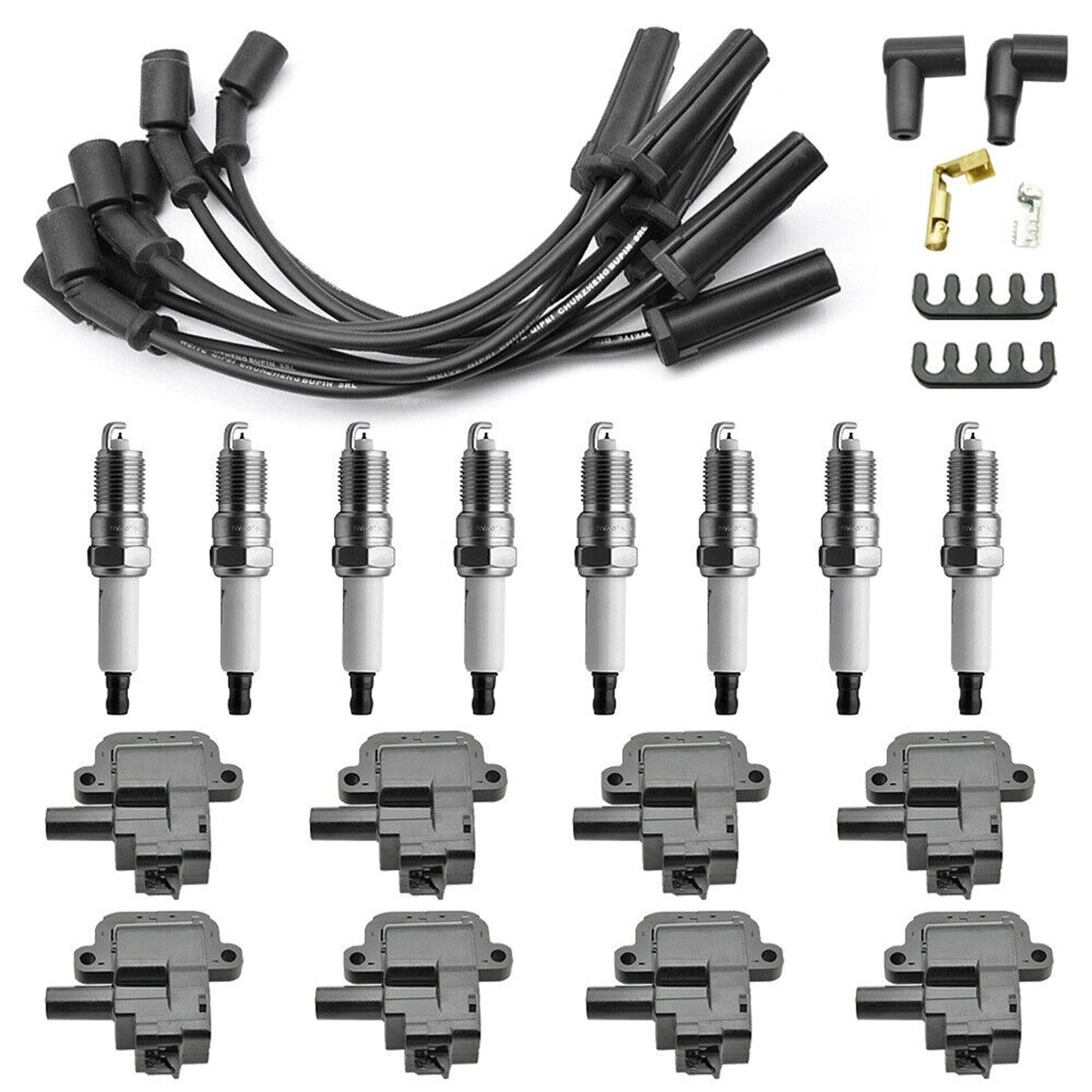 2001-2002 Chevrolet GMC Pickup C3500 Suburban Sierra HD Yukon XL 2500 V8 8.1L 8X Bobina di accensione + Candela + Filo D580 UF192