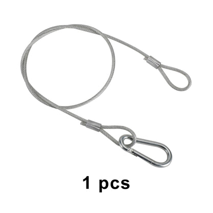 1/5/10Pcs 26.4"Cavo di sicurezza di sicurezza in filo di acciaio per luce da palcoscenico con morsetto Par Light
