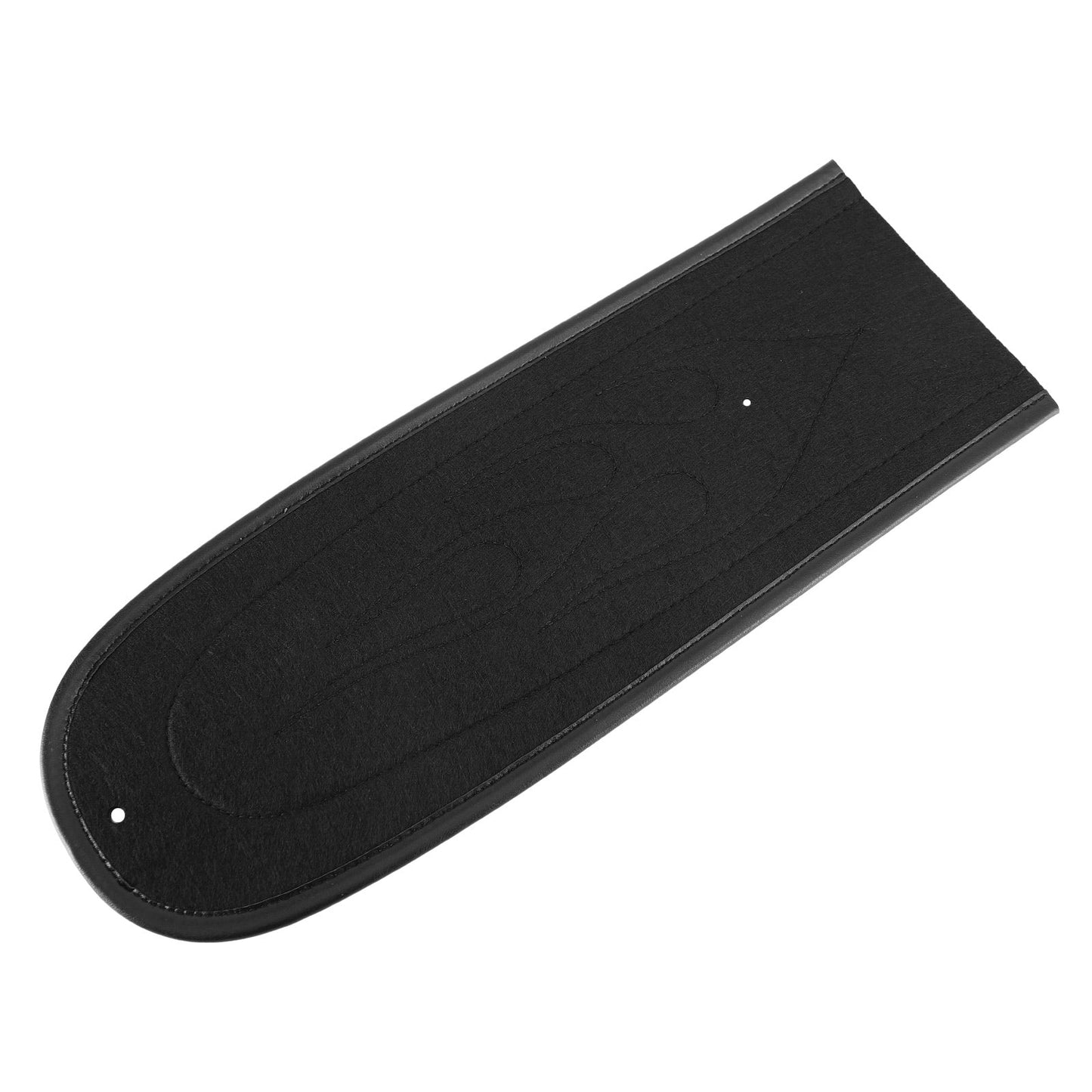 Bavaglino parafango per sedile posteriore in pelle PU con cuciture a fiamma nera adatto per Dyna Super Glide Generico
