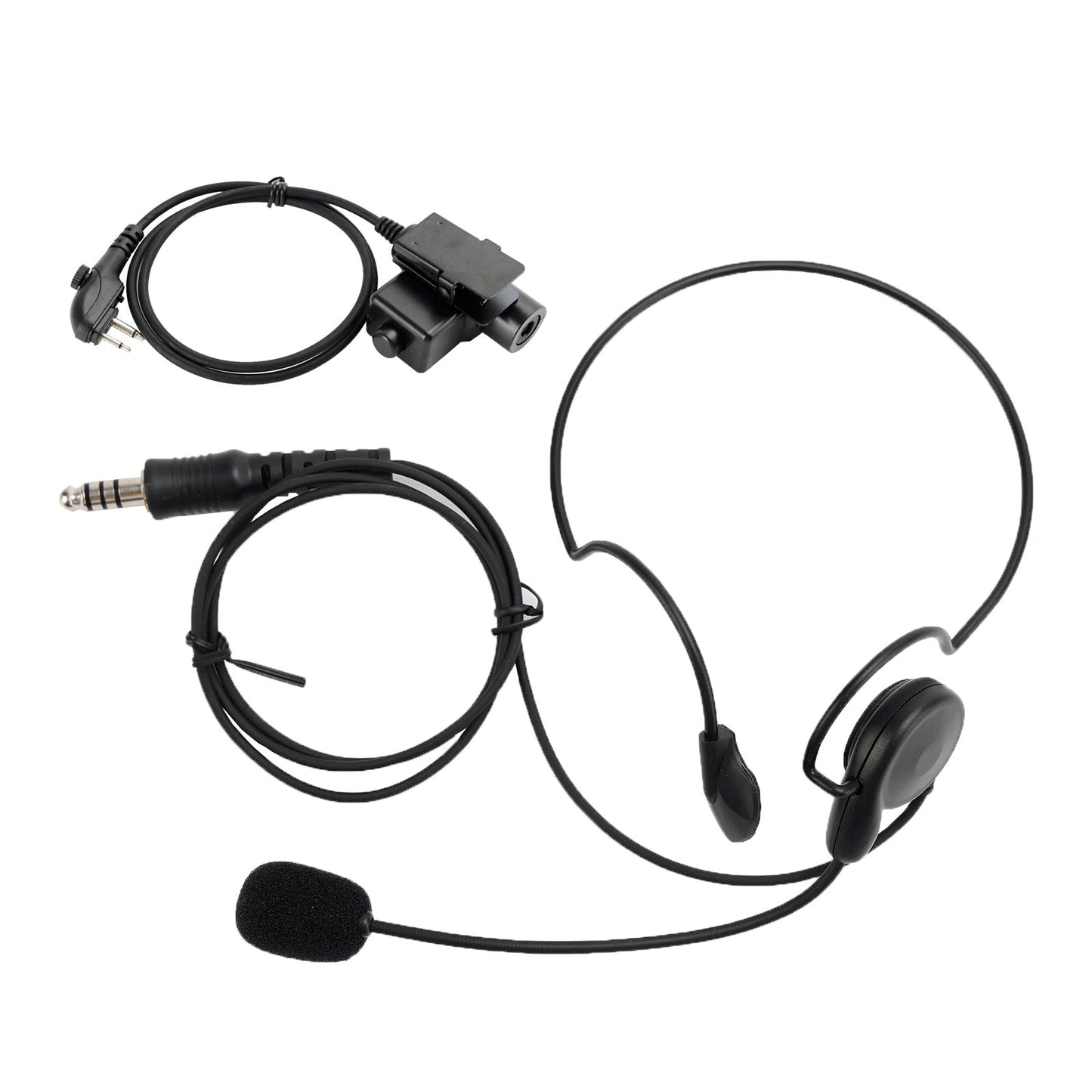 7.1-C7 Cuffia tattica con presa per montaggio posteriore 6 pin U94 PTT per HYT TD500 TD510 TD520
