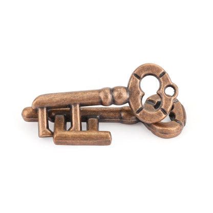 Scatola di puzzle in lega d&#39;epoca IQ Mind Puzzle Box Metal Lock Toys Rompicapo Game Key Lock