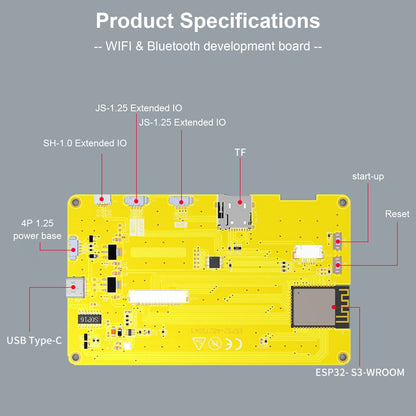 Scheda di sviluppo ESP32 Modulo Bluetooth WiFi Smart Display LCD da 4,3" PSRAM 16M