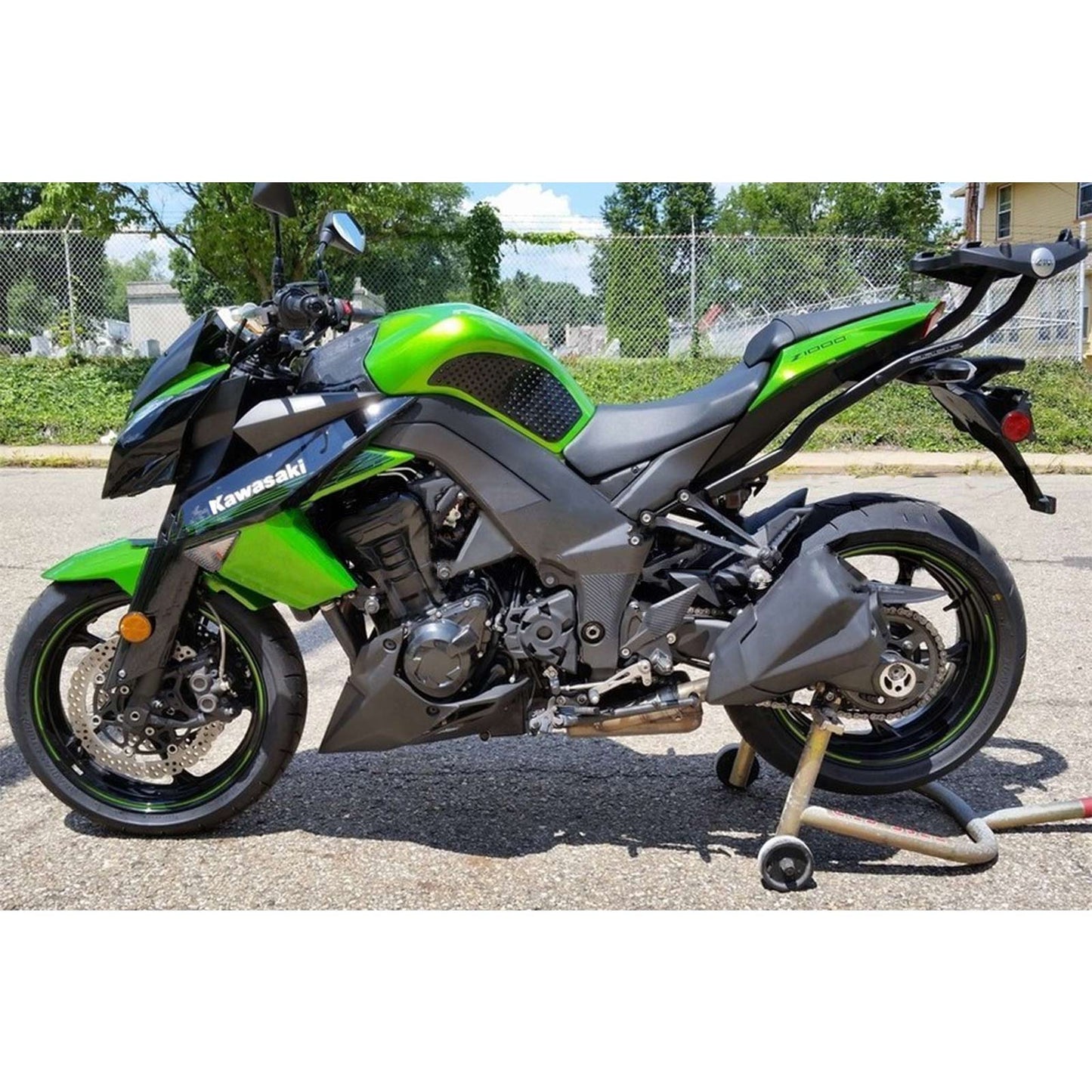 Amotopart Kawasaki Z1000 2010-2013 Kit di rivestimento nero verde evidente