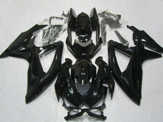 Amotopart Suzuki GSXR600 750 2008-2010 Kit di rivestimento nero Glary Black