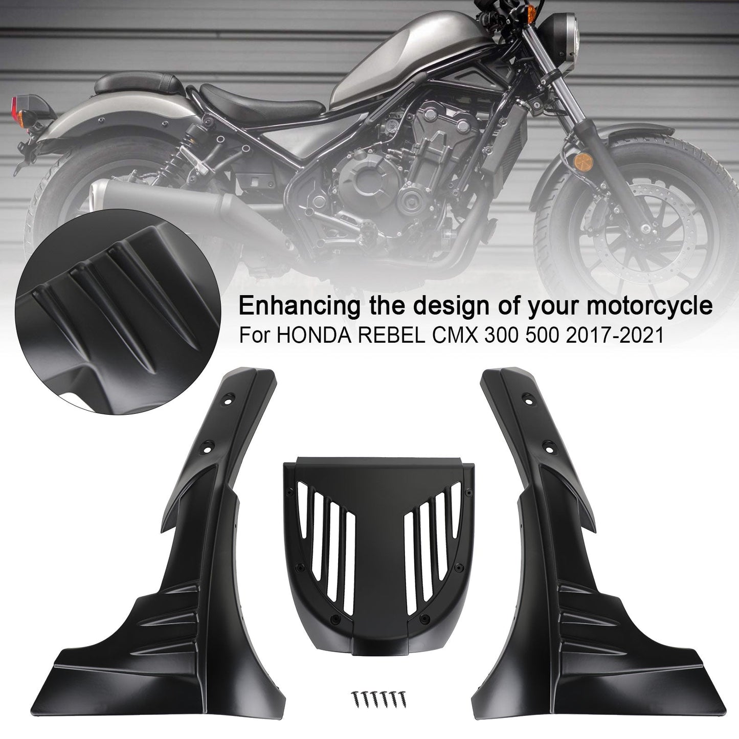 Copertura Sottocarena Pannello Paracoppa Paramotore HONDA REBEL CMX 300 500 17-21 Generic