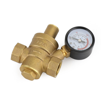 DN15 Riduttore Regolatore Pressione Acqua Regolabile 1/2" In Ottone Con Misuratore Generico