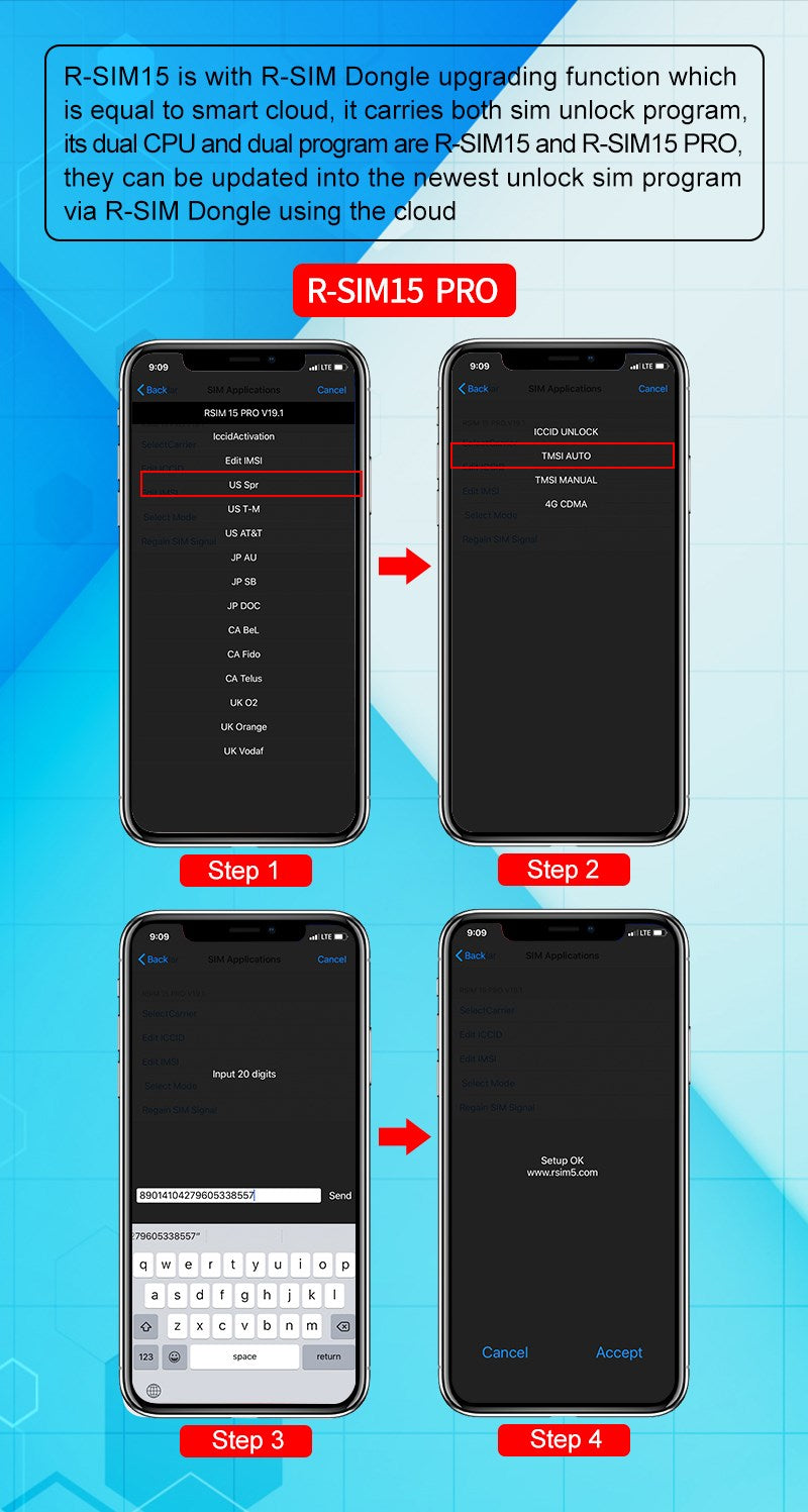 Aggiorna la scheda di sblocco Nano RSIM-15 per iPhone 13 Pro X XS Max 8 iOS 14.7