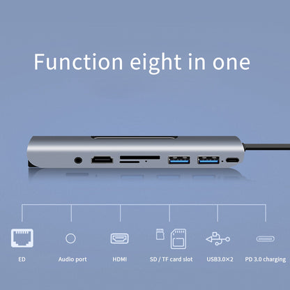 Docking station USB-C 9 in 1 4K HD VGA PD100W per laptop MacBook di tipo C