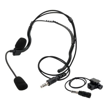 7.1-C8 Cuffie tattiche con presa per montaggio posteriore a 6 pin U94 PTT per PRC148 PRC152 U329