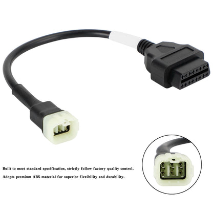 Le migliori offerte per Kawasaki Moto Scooter ATV cavo OBD2 6 pin adattatore spina diagnostica
