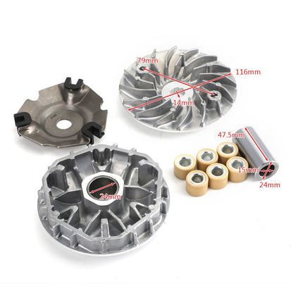 KIT COMPLETO FRIZIONE FACCIALE CON RULLI E ALBERO per Honda PCX 125 150 WW 09-18 Generic